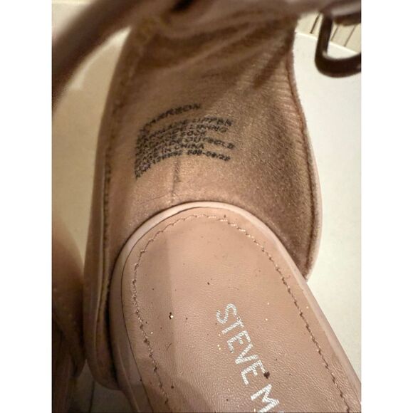 Steve Madden Women's Open Toe Ankle Strap Block Heel JCarrson Sandals Nude Sz 7 - Picture 5 of 14